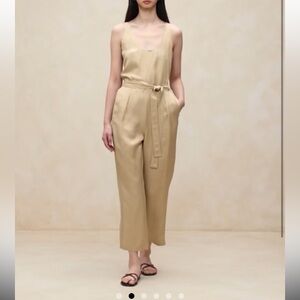 Banana Republic VISCOSE-LINEN JUMPSUIT SUIT XL